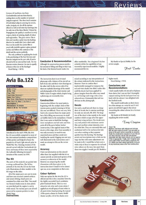 Scale Aviation Modeller International 2001-01